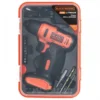 BLACK & DECKER LD12SP Cordless Driver Drill 12V Plus 13-Piece Accessories Box