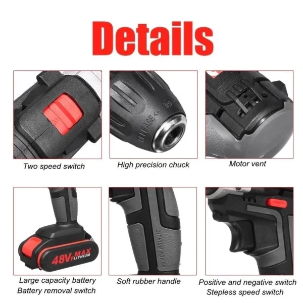 cn-11134207-7r98o-m0cpfb9s1o3y7a Cordless Drill Impact Drill 188VF Barena Electric Screwdriver impact drill With 32pcs drill bit set